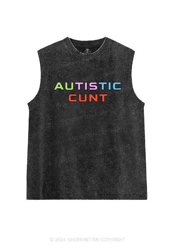 Autistic Cxxt Y2K Washed Tank Cherrykitten