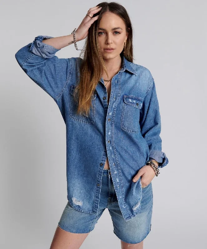 One Teaspoon Everyday Denim Shirt in Pacifica