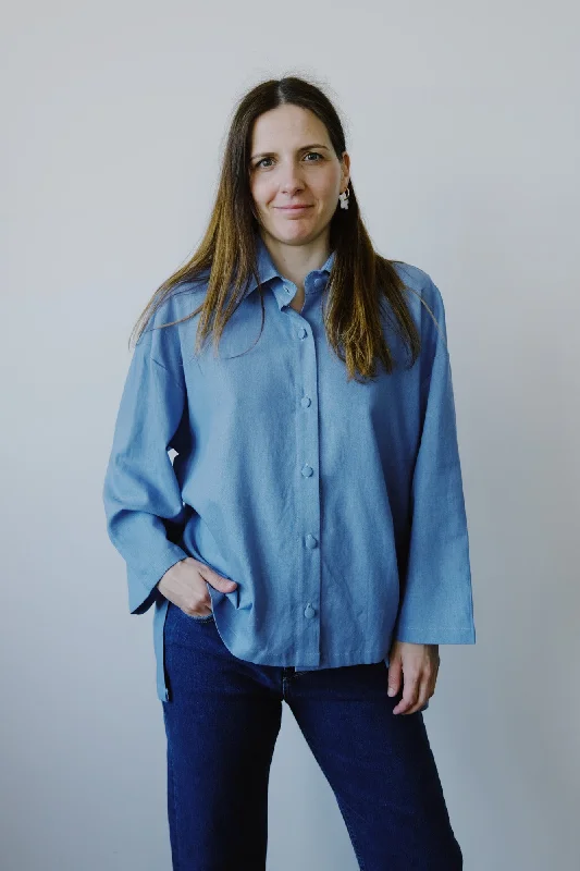 linen shirt - MARA - blue