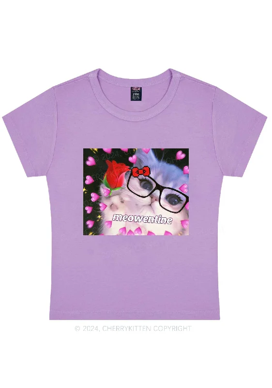 Meowentine Kitty Y2K Valentine's Day Baby Tee Cherrykitten