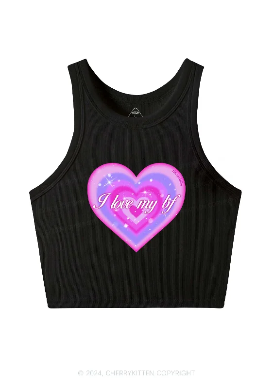 I Love My BF Heart Y2K Valentine's Day Crop Tank Top Cherrykitten