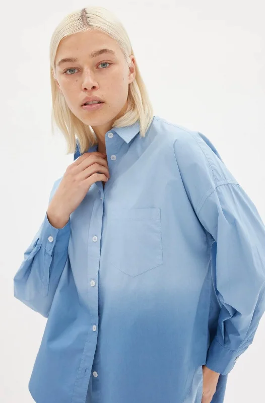 LMND Chiara Dip Dyed Shirt in Powder Blue