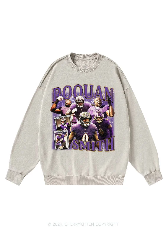 Purple Smith Y2K Super Bowl Washed Sweatshirts Cherrykitten