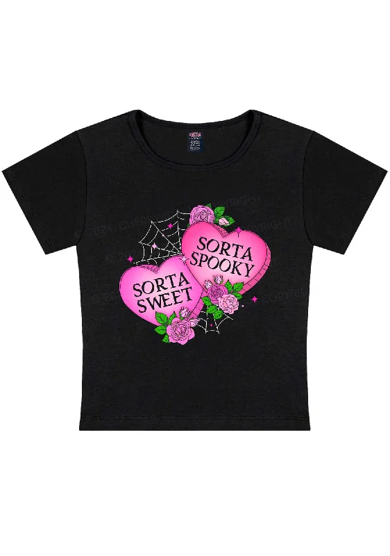 Sorta Spooky Y2K Valentine's Day Baby Tee Cherrykitten