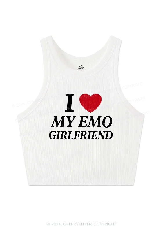 I Love My Emo GF Y2K Valentine's Day Crop Tank Top Cherrykitten