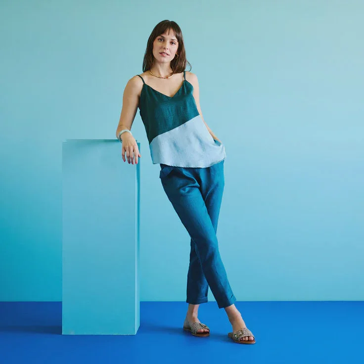 Flow Cami - Teal Colourblock