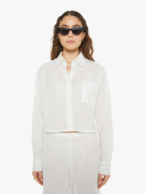 SPRWMN Cropped Button Up - White