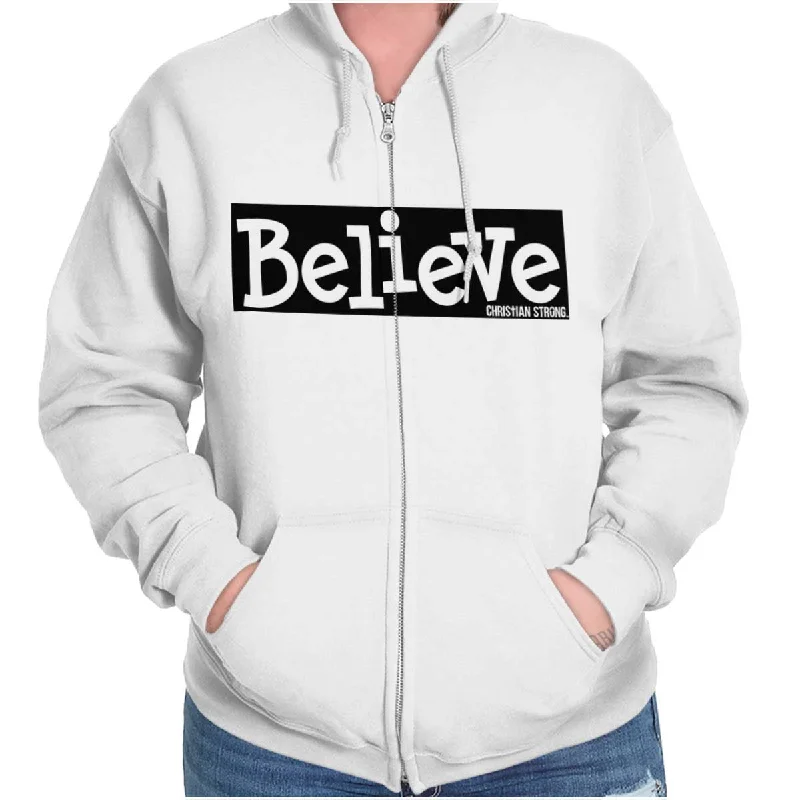 Believe Christian Strong Zip Hoodie