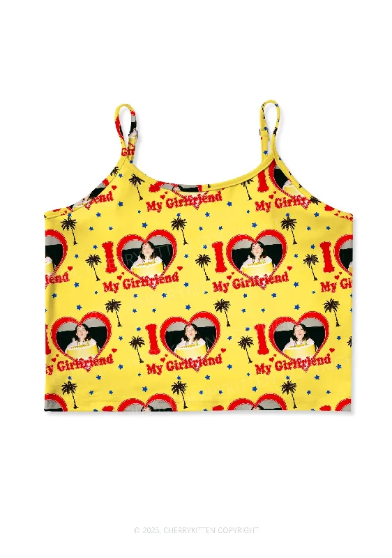 Custom Girlfriend Photo Y2K Print Cami Crop Top Cherrykitten