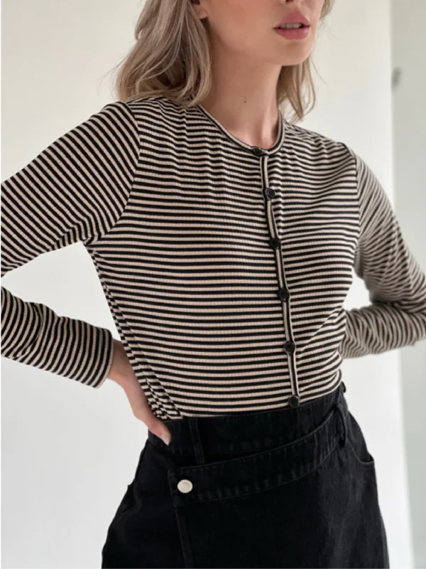 Pink Stripe Cardi Tee