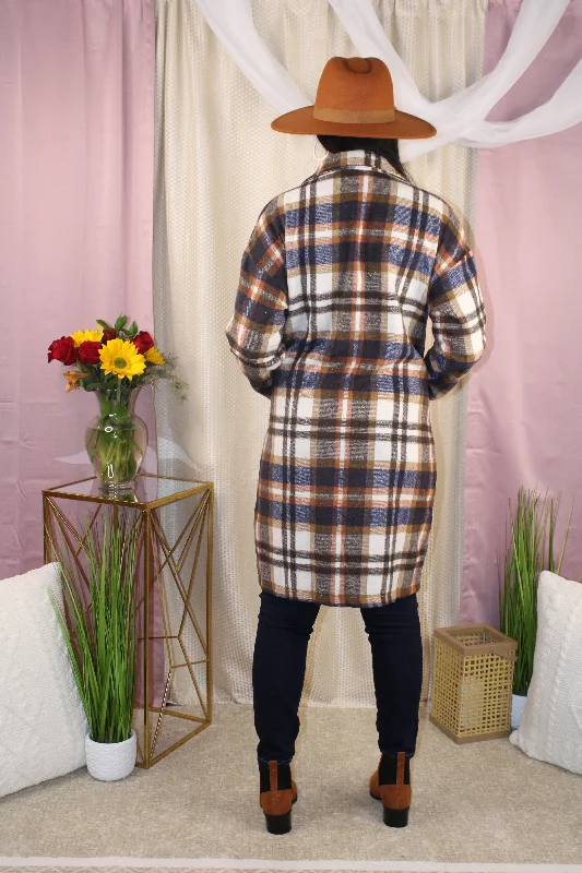 Rae Plaid Print Coat