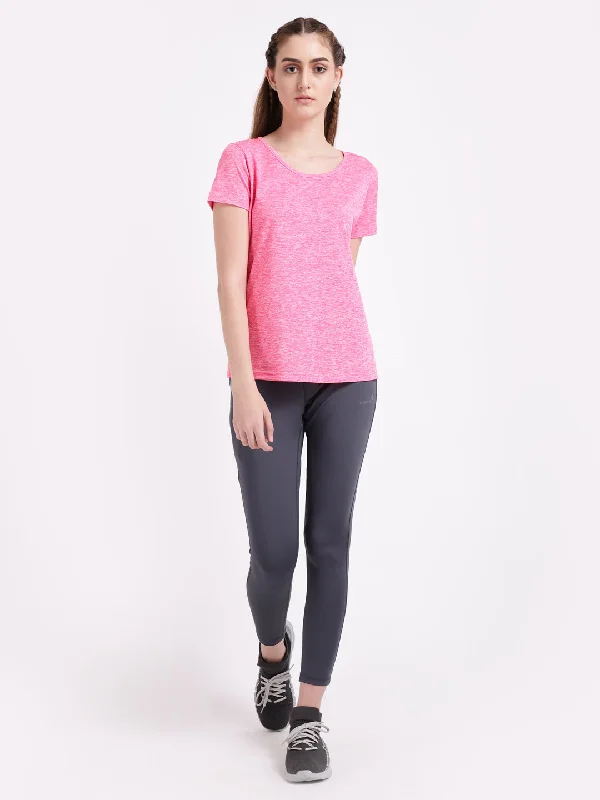 Neo Pink Twisty Back Tee