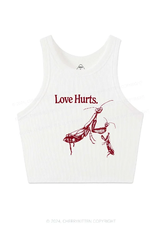 Love Hurts Y2K Valentine's Day Crop Tank Top Cherrykitten