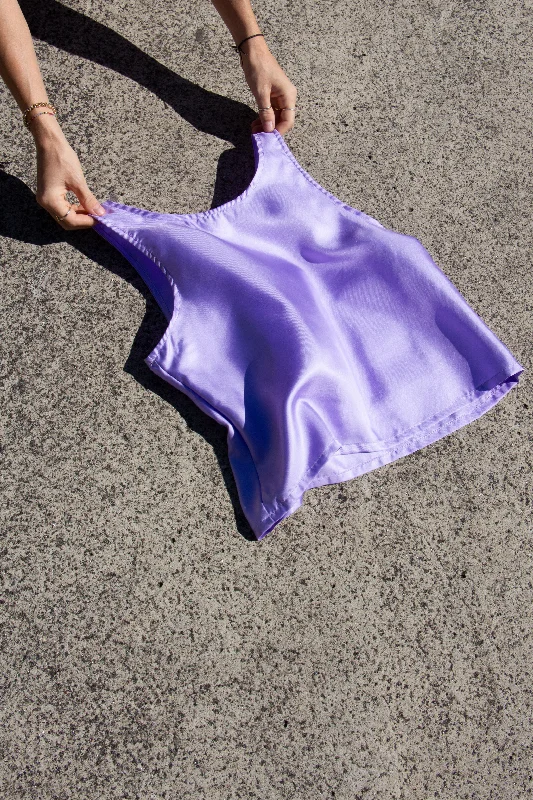 silk top - ANIQUA - purple