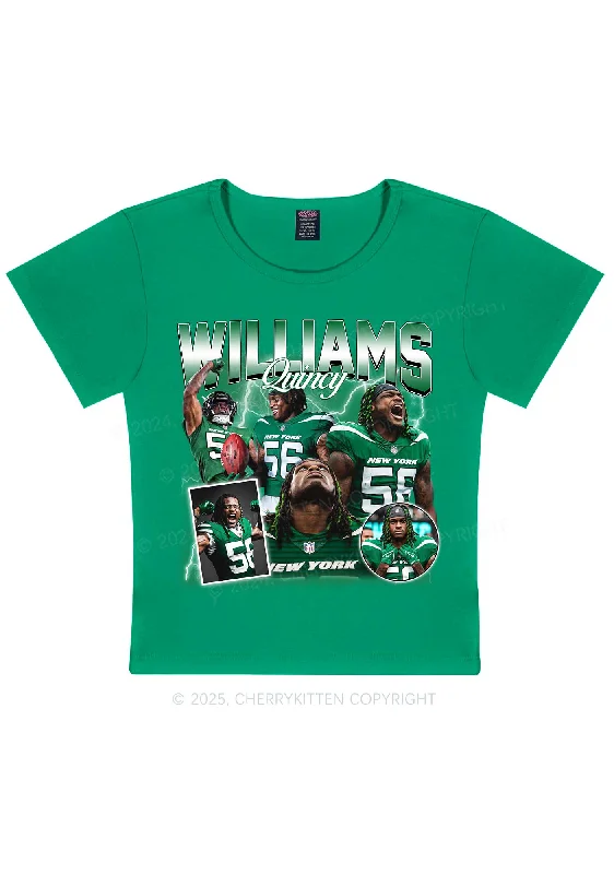 Green Williams Y2K Super Bowl Baby Tee Cherrykitten