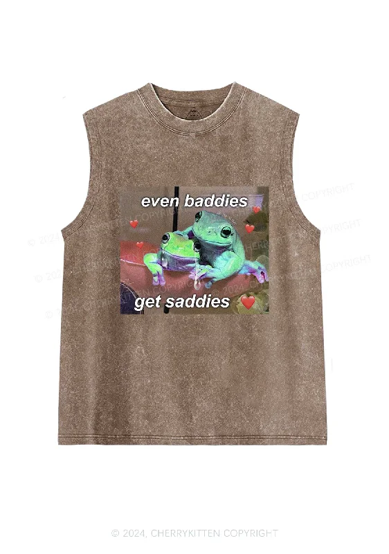 Two Baddie Frogs Y2K Washed Tank Cherrykitten