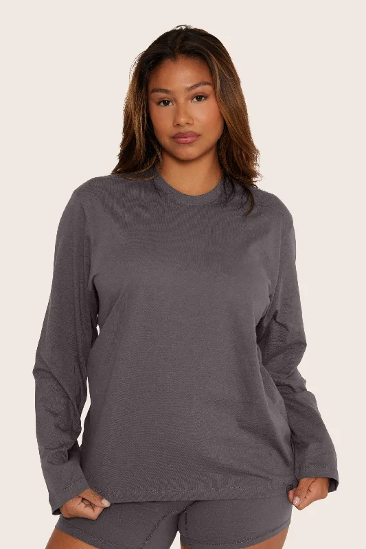 CLASSIC COTTON DAILY LONG SLEEVE - GRAPHITE