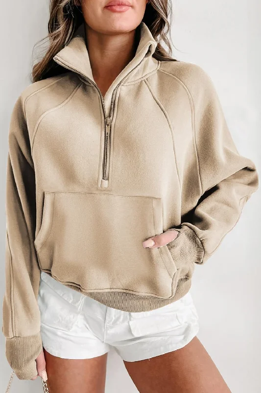 Half Zip Long Sleeve Sweatshirt | Cozy Sweatshirt | Loungewear