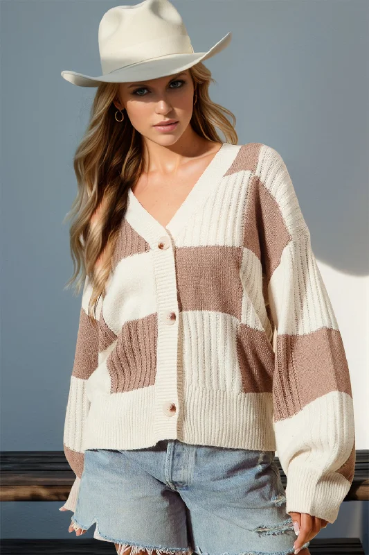 Checkered Dropped Shoulder Cardigan | Cozy Weather | Cardigans