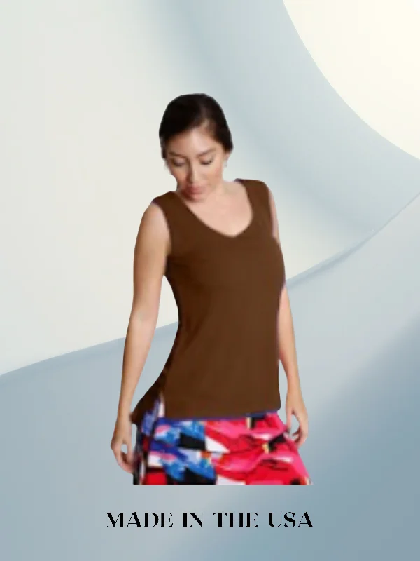 Round Neck Basic Solid Tank Top - Regular and Plus Sizes available