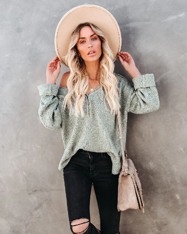 Trev Speckled Knit Henley Sweater