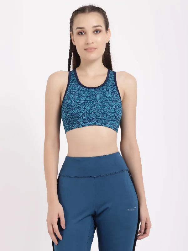 Blue Cellular Sports Bra