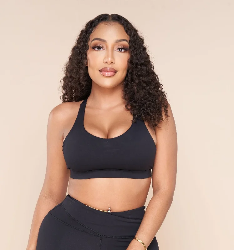 Refocus Me (Black) Sports Bra