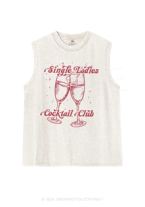 Single Ladies Y2K Valentine's Day Washed Tank Cherrykitten