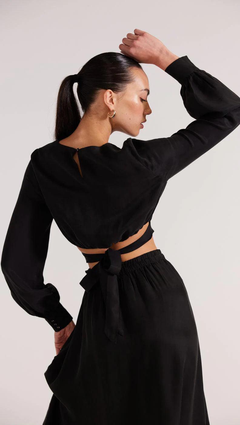 Staple the Label Monique Cupro Crop Blouse in Black