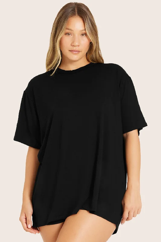 SET SLEEP® OVERSIZED BOYFRIEND SLEEP TEE - ONYX