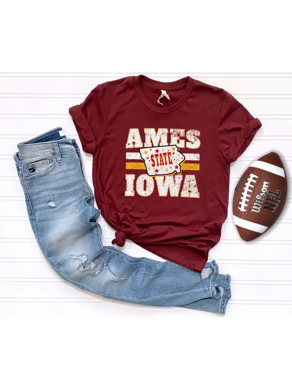 Distressed Ames Iowa Tshirt