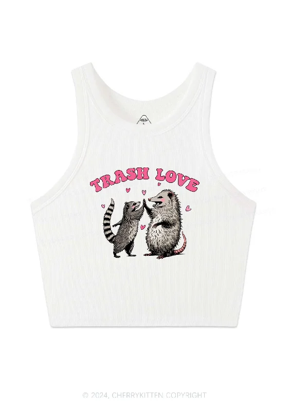 Trash Love Y2K Valentine's Day Crop Tank Top Cherrykitten