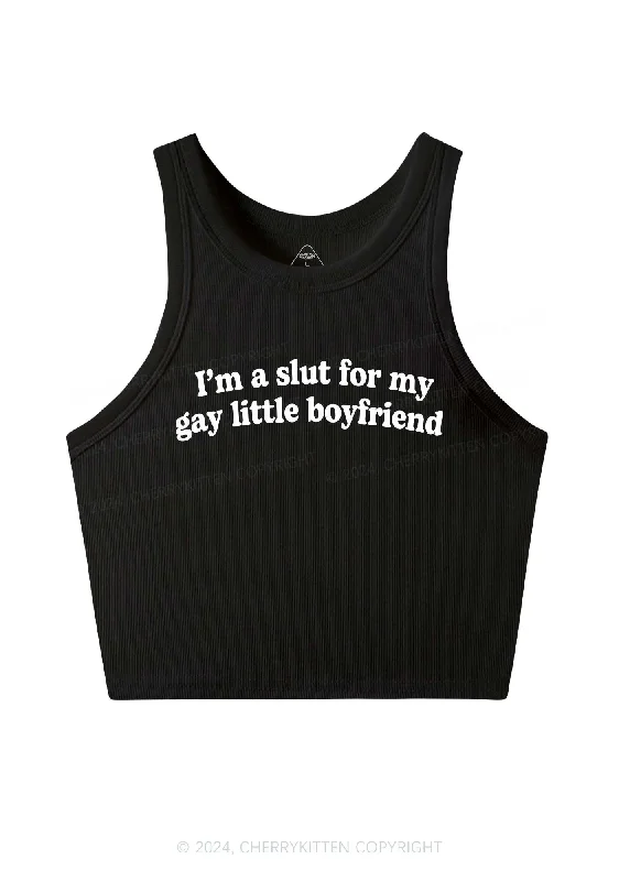 Slxt For My Gay BF Y2K Valentine's Day Crop Tank Top Cherrykitten