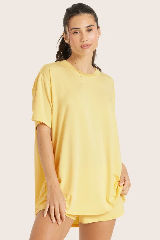 SLEEP JERSEY OVERSIZED BOYFRIEND SLEEP TEE - DANDELION