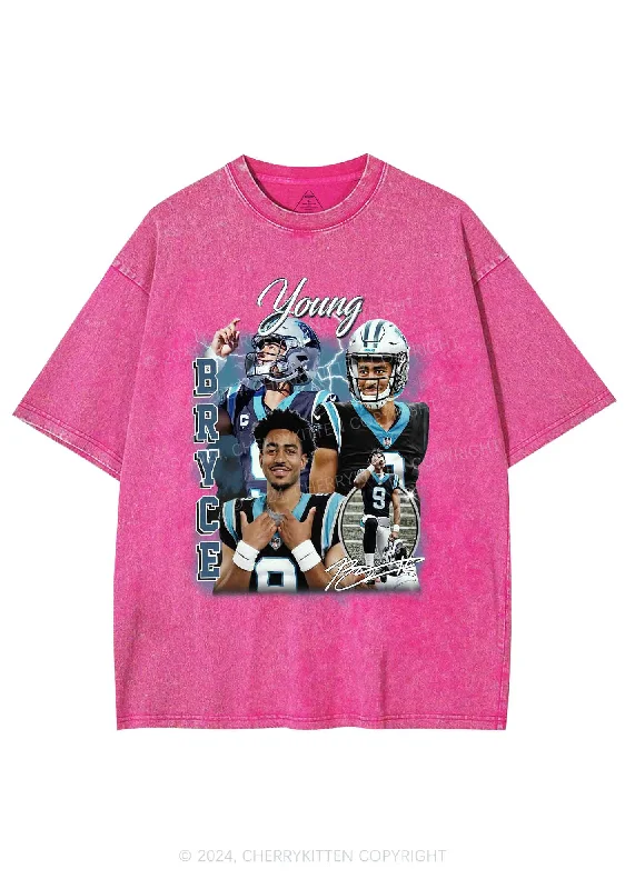 Blue Young Y2K Super Bowl Washed Tee Cherrykitten