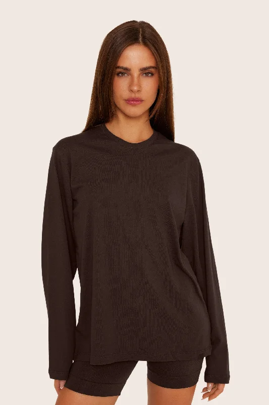 CLASSIC COTTON DAILY LONG SLEEVE - ESPRESSO