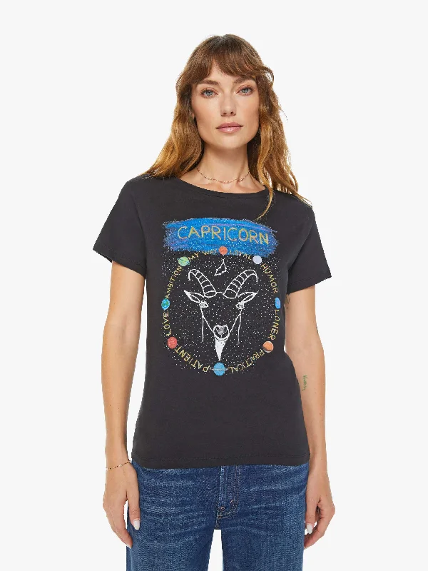 Unfortunate Portrait Capricorn Zodiac Tee - Black