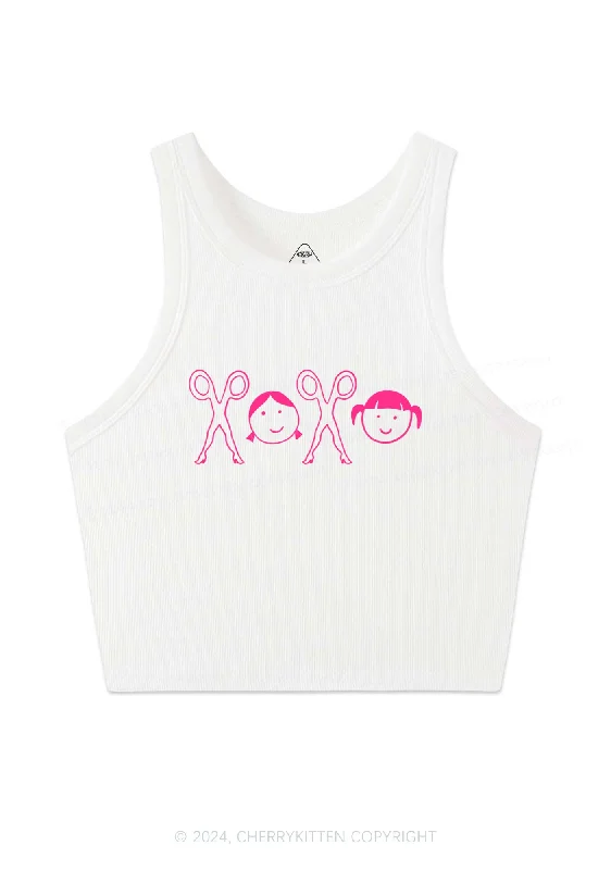 Girls XOXO Y2K Valentine's Day Crop Tank Top Cherrykitten