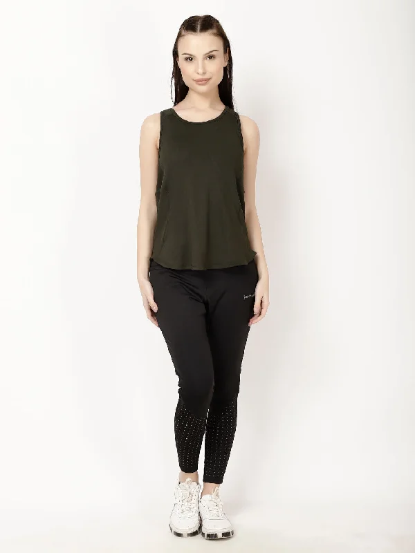 Olive Smart Racerback Tee