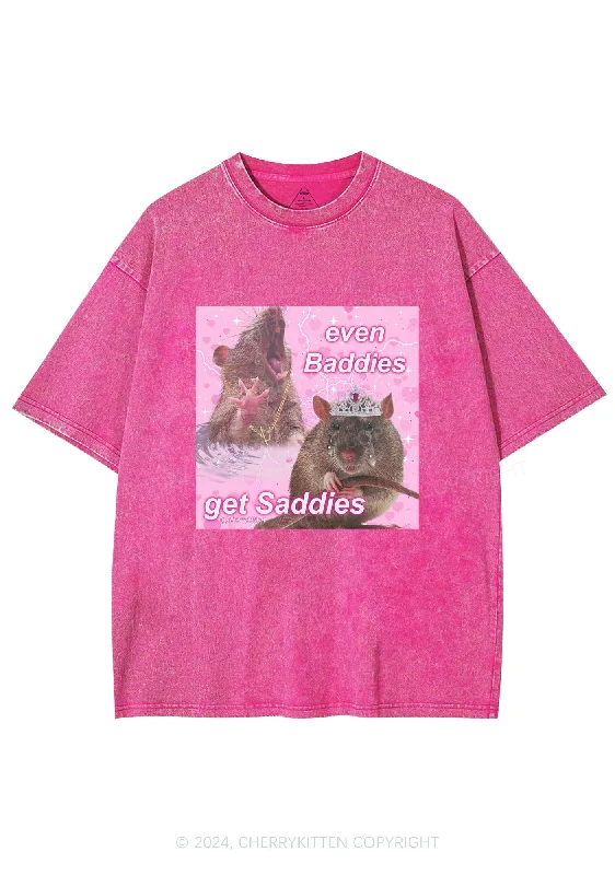 Rat Princess Get Saddies Y2K Washed Tee Cherrykitten