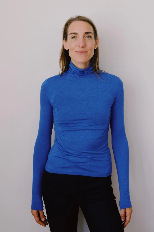 viscose turtle neck - noe - blue