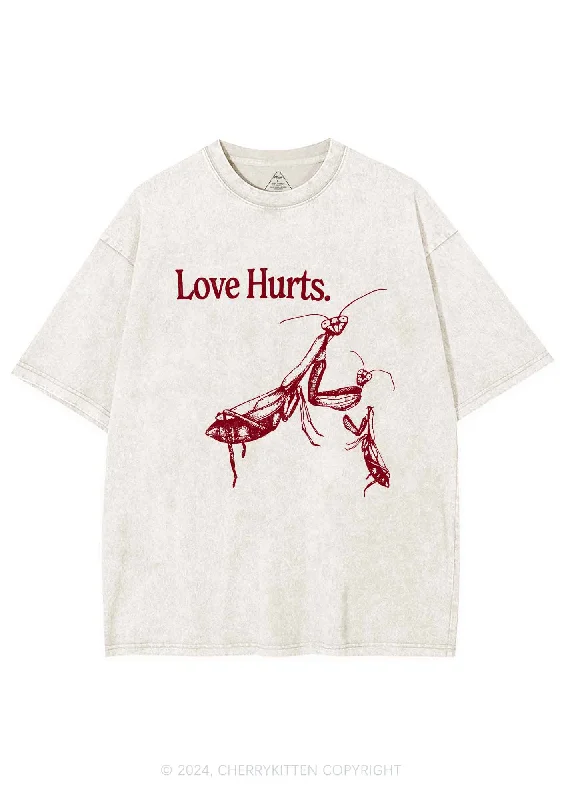 Love Hurts Y2K Valentine's Day Washed Tee Cherrykitten