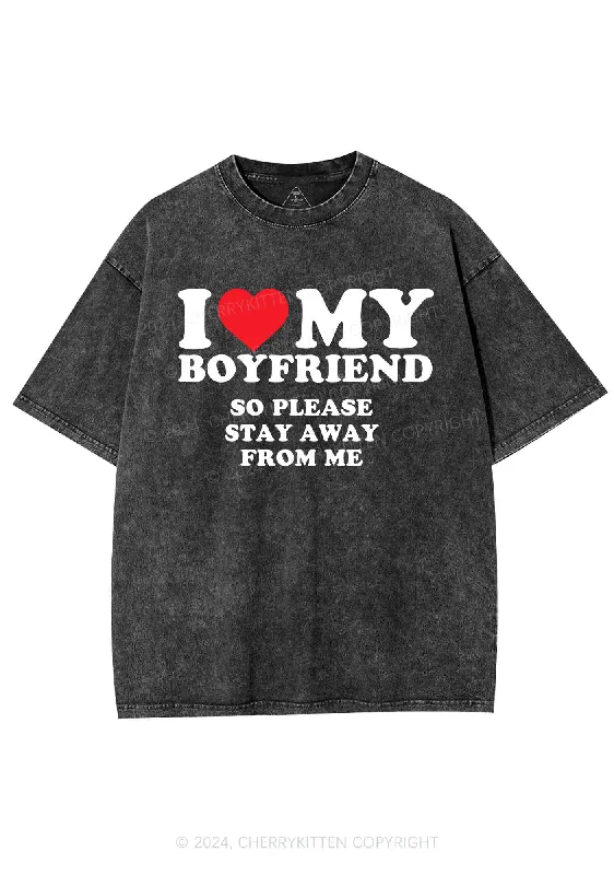 Stay Away From Me Y2K Valentine's Day Washed Tee Cherrykitten