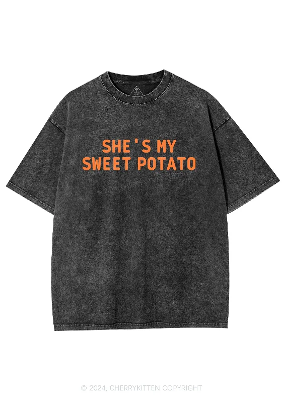 Sweet Potato Y2K Valentine's Day Washed Tee Cherrykitten