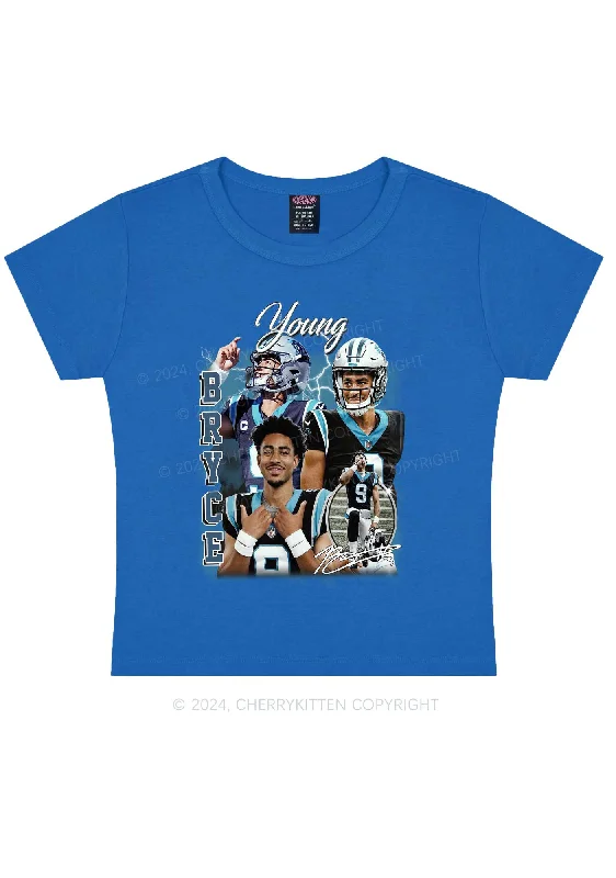 Blue Young Y2K Super Bowl Baby Tee Cherrykitten