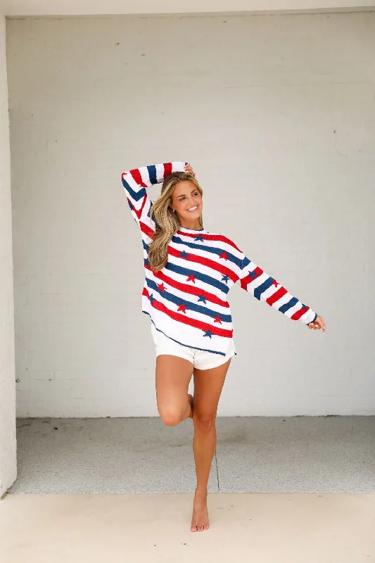 Go To Sweater - Star Spangled Stripe Knit