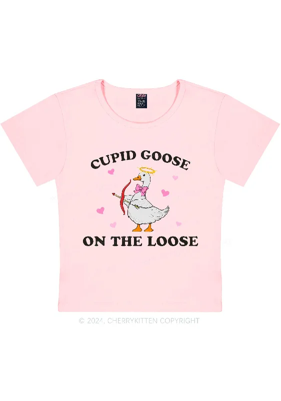 Cupid Goose Y2K Valentine's Day Baby Tee Cherrykitten