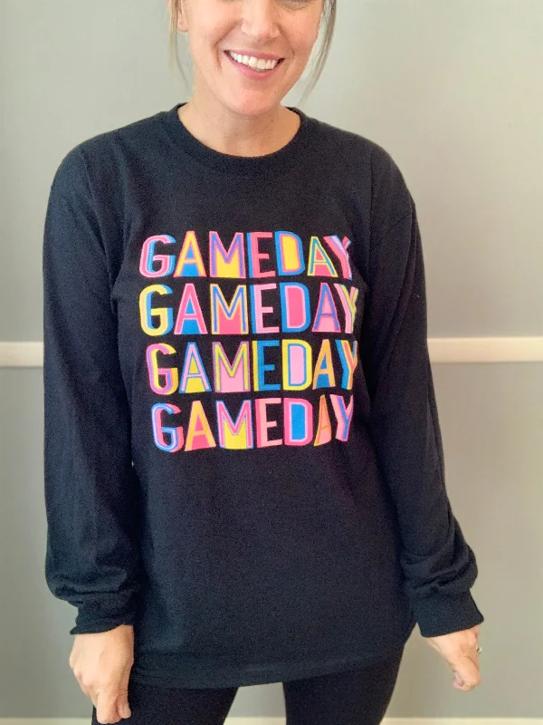 Black Game Day Long Sleeve Tee