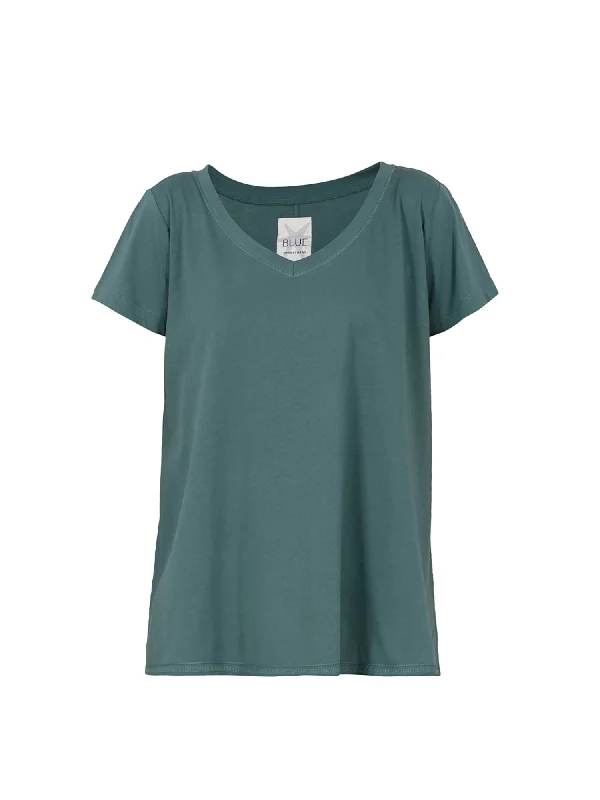 Anzio V-Neck A Tee - deep sea