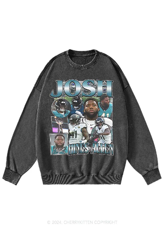 Green Josh Y2K Super Bowl Washed Sweatshirts Cherrykitten